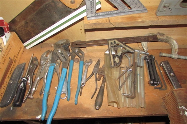 3 ELECTRIC STAPLERS & ASSORTED HAND TOOLS