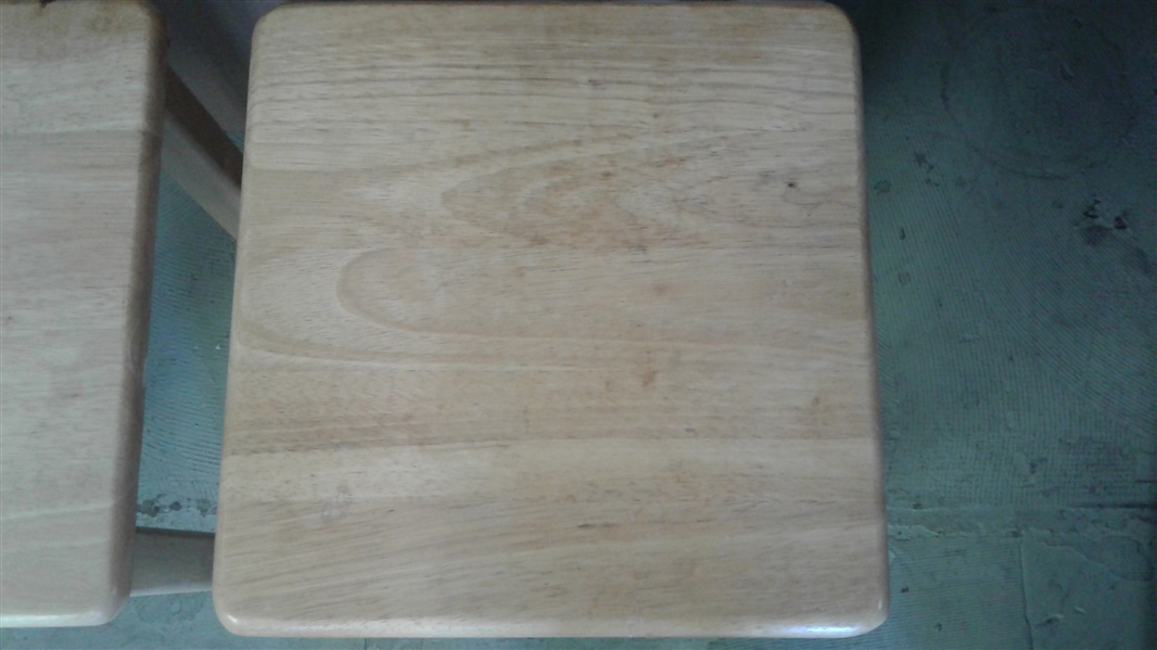 2 SMALL WOOD SIDE TABLES