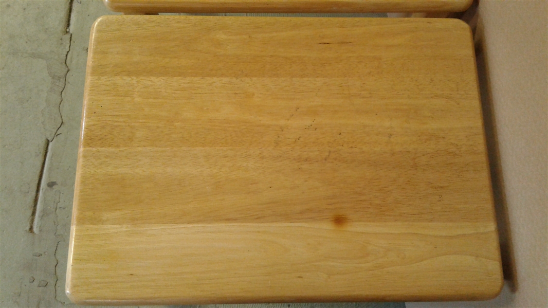 PAIR OF WOOD SIDE TABLES * MATCH PREVIOUS LOT*
