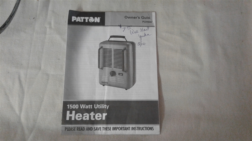 PATTON 1500 WATT UTILITY HEATER