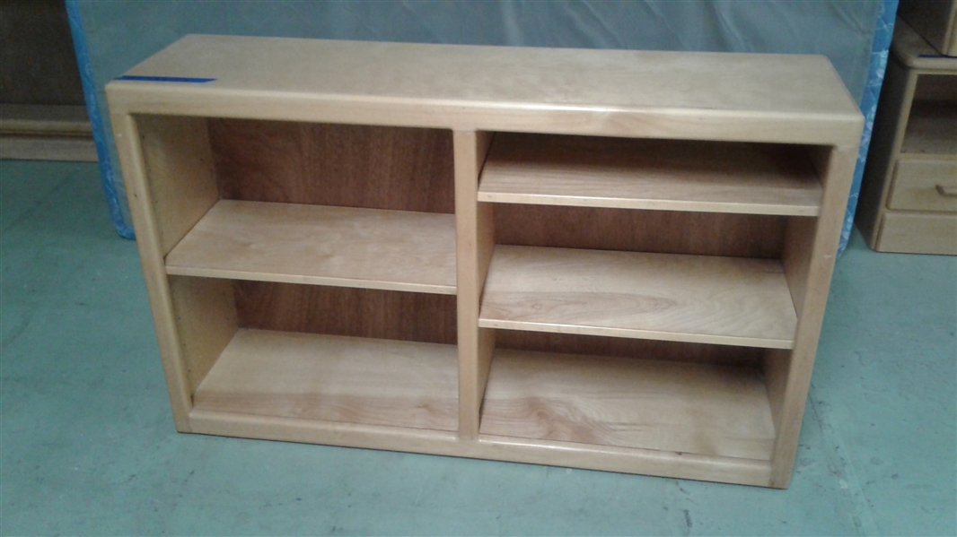 SHORT BLONDE WOOD BOOK CASE