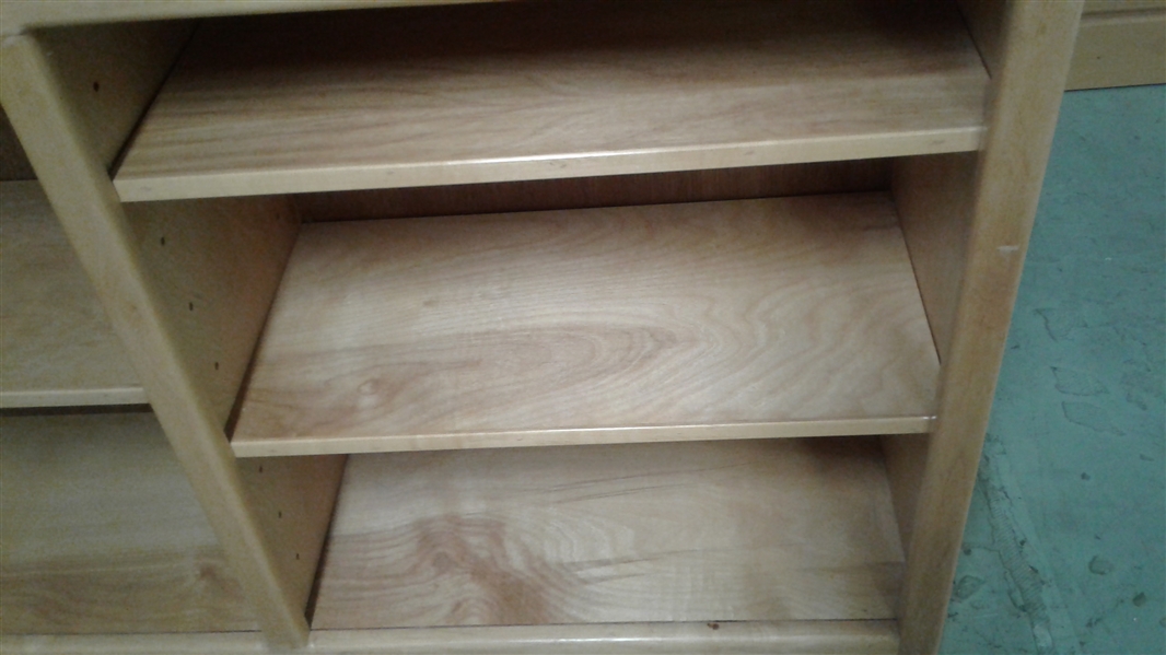 SHORT BLONDE WOOD BOOK CASE