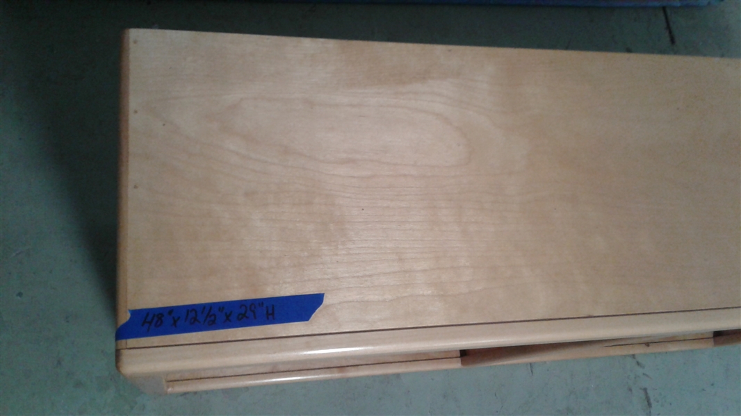 SHORT BLONDE WOOD BOOK CASE