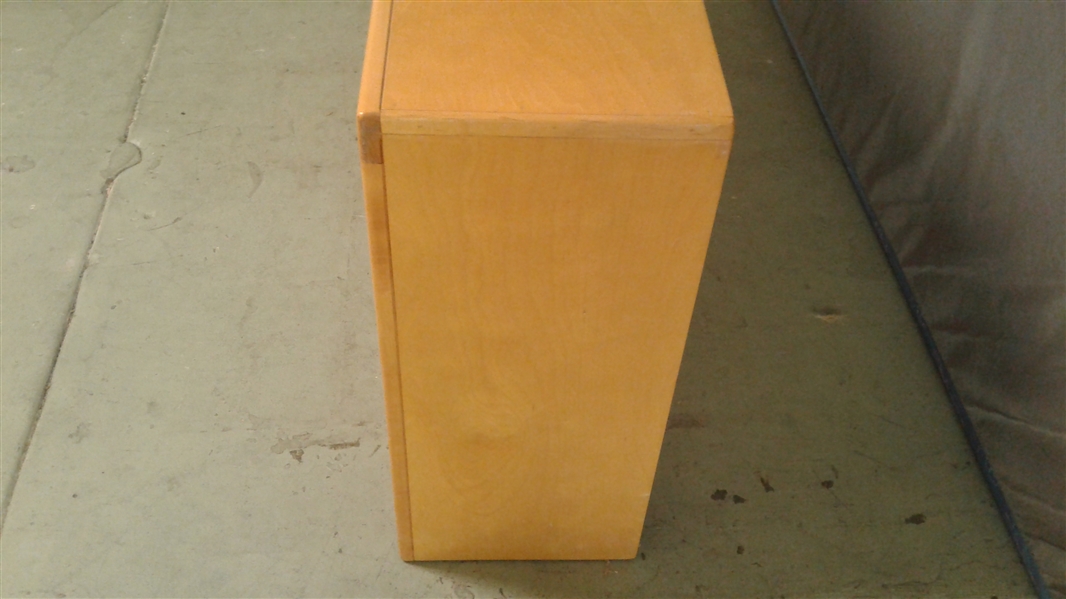 SHORT BLONDE WOOD BOOK CASE