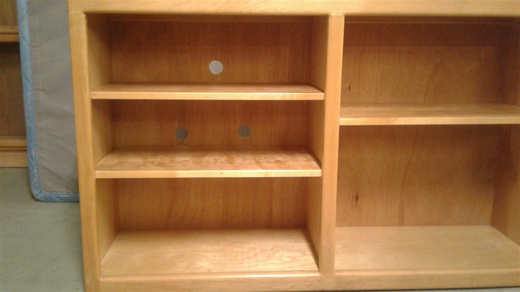 SHORT BLONDE WOOD BOOK CASE