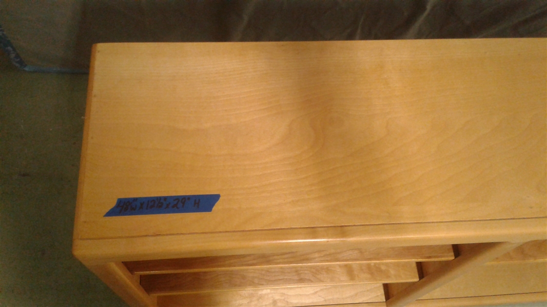 SHORT BLONDE WOOD BOOK CASE