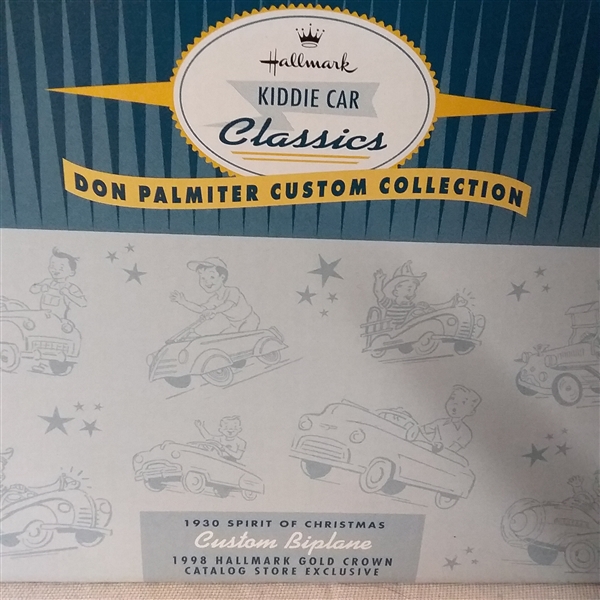 VINTAGE HALLMARK KIDDIE CAR CLASSICS CUSTOM BIPLANE 
