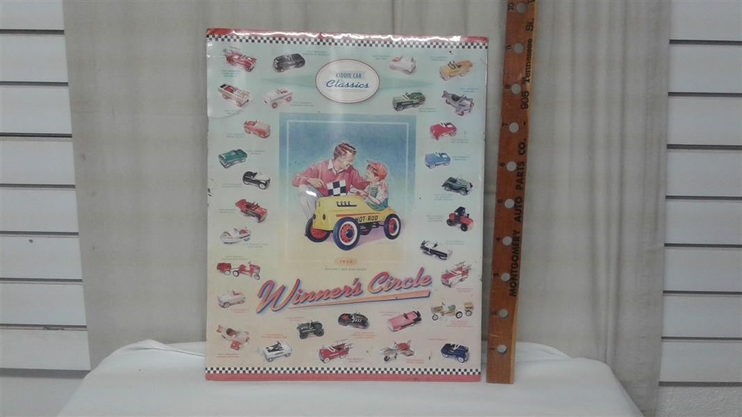 VINTAGE KIDDIE CAR CLASSICS SIGNS, POSTER, BAGS, AND TISSUE PAPER 