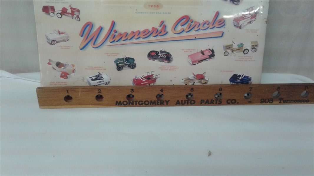 VINTAGE KIDDIE CAR CLASSICS SIGNS, POSTER, BAGS, AND TISSUE PAPER 