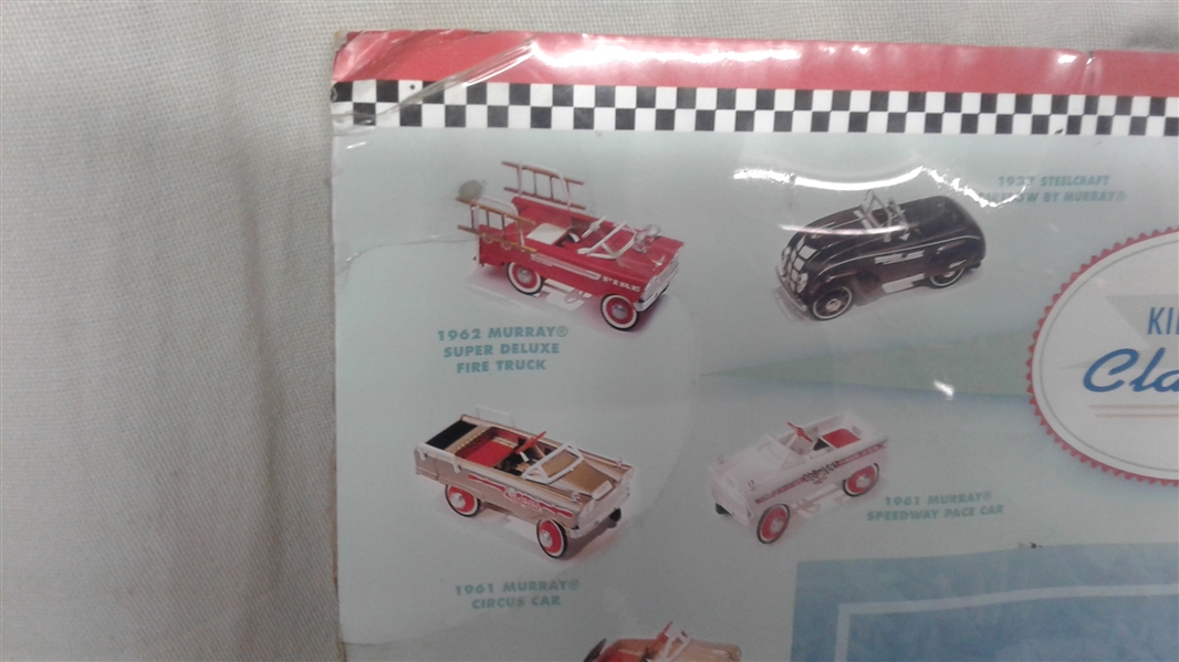 VINTAGE KIDDIE CAR CLASSICS SIGNS, POSTER, BAGS, AND TISSUE PAPER 