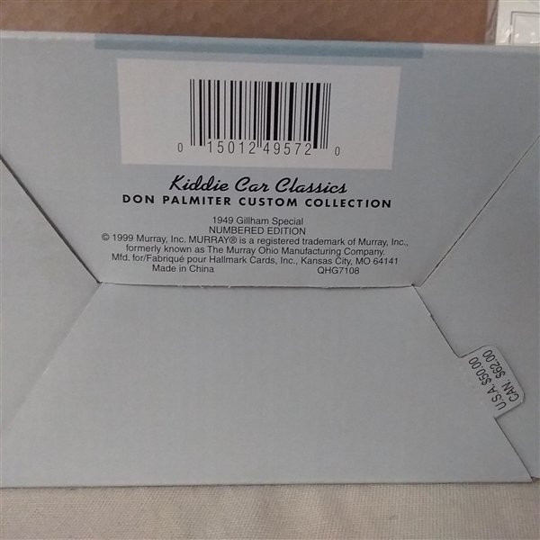 VINTAGE HALLMARK KIDDIE CAR CLASSICS 1949 GILLHAM SPECIAL NUMBERED EDITION