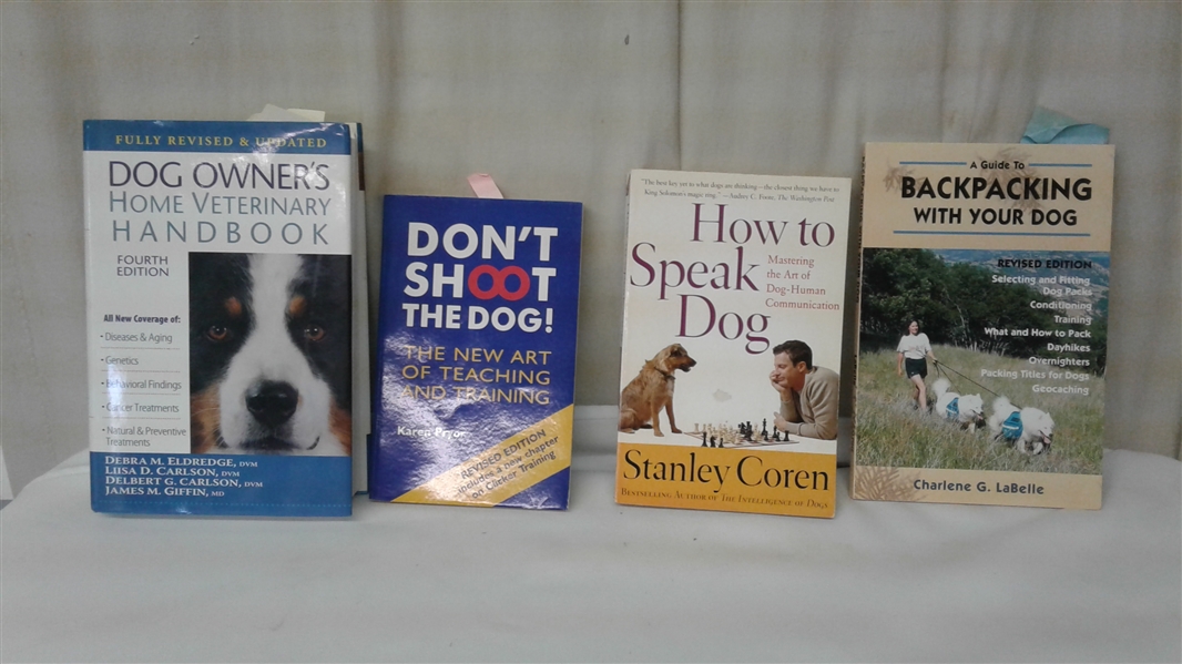 11 DOG BOOKS-TRAINING, VET, FIRST AID, UNDERSTANDING DOGS, ETC