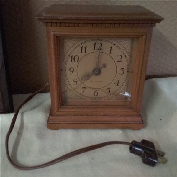 BEAUTIFUL WOOD. FRAME, WOOD BOWL, THERMOMETER & CLOCK