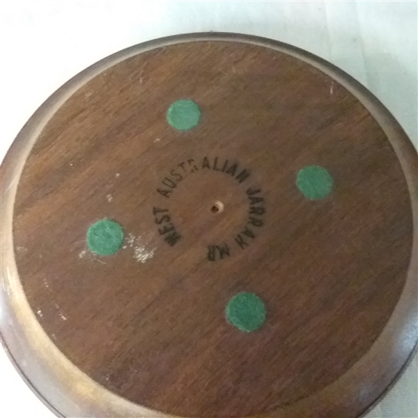 BEAUTIFUL WOOD. FRAME, WOOD BOWL, THERMOMETER & CLOCK