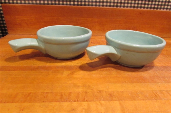 5 VINTAGE MCCOY HANDLED BEAN BOWLS