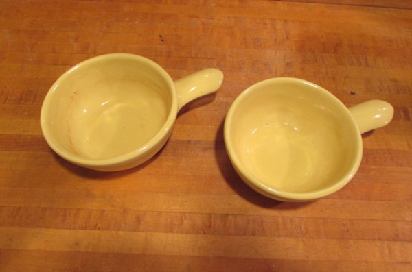 5 VINTAGE MCCOY HANDLED BEAN BOWLS