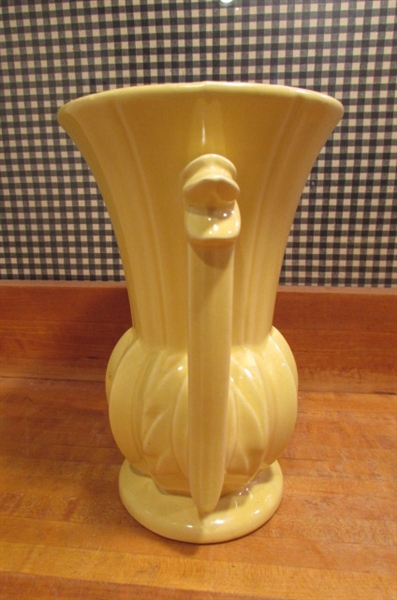 CHEERFUL YELLOW VINTAGE MCCOY POTTERY VASE & PLANTERS