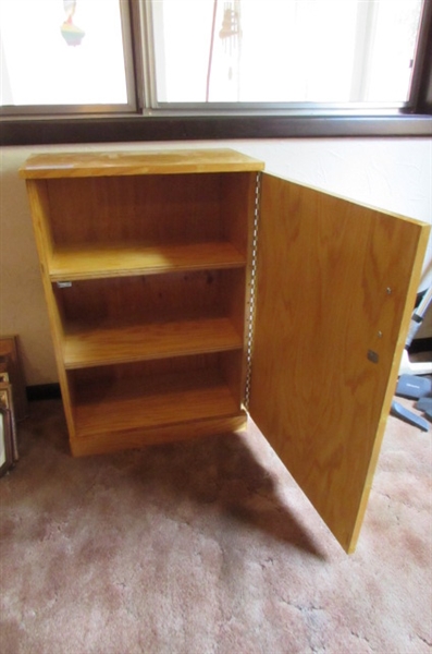 SOLID WOOD MEDIA CABINET FOR CD'S & MORE