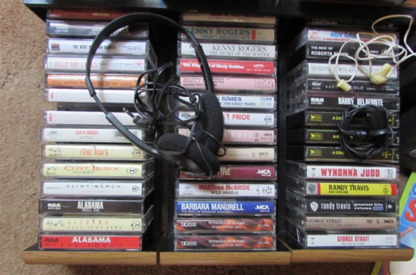 SMALL ELECTRONICS, CASSETTE TAPES & CD'S