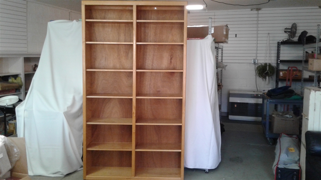 LARGE WOOD BOOK SHELF 