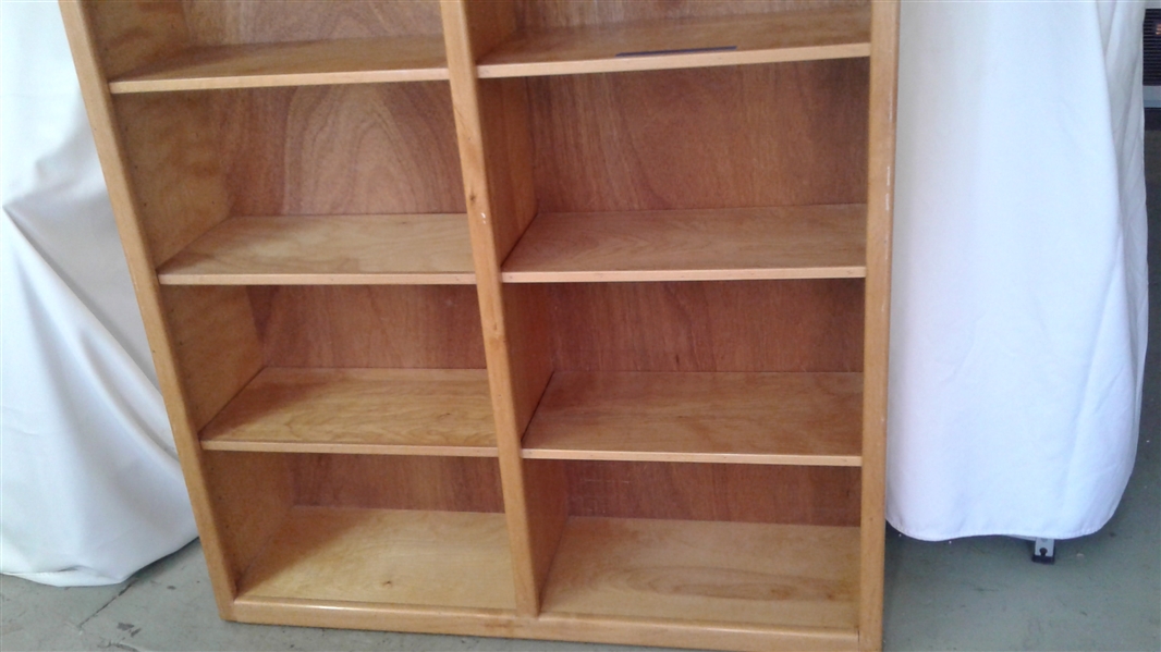LARGE WOOD BOOK SHELF 