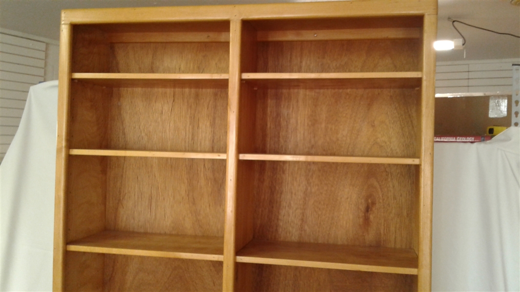 LARGE WOOD BOOK SHELF 