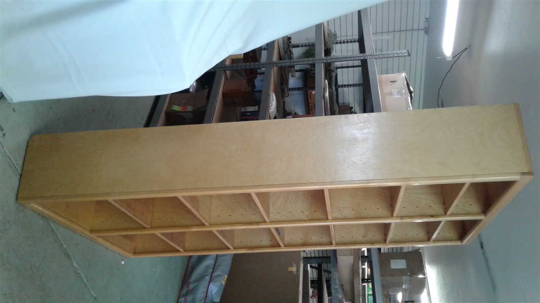 LARGE WOOD BOOK SHELF 