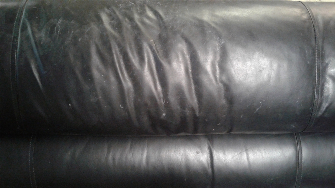 THE LEATHER FACTORY VINTAGE LEATHER COUCH