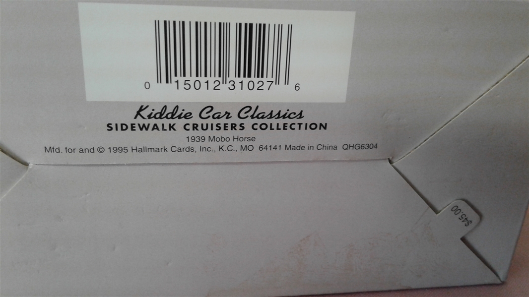 VINTAGE HALLMARK KIDDIE CAR CLASSICS 1939 MOBO HORSE