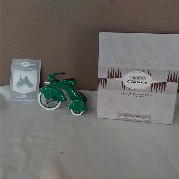 VINTAGE HALLMARK KIDDIE CAR CLASSICS 1935 STREAMLINE VELOCIPEDE