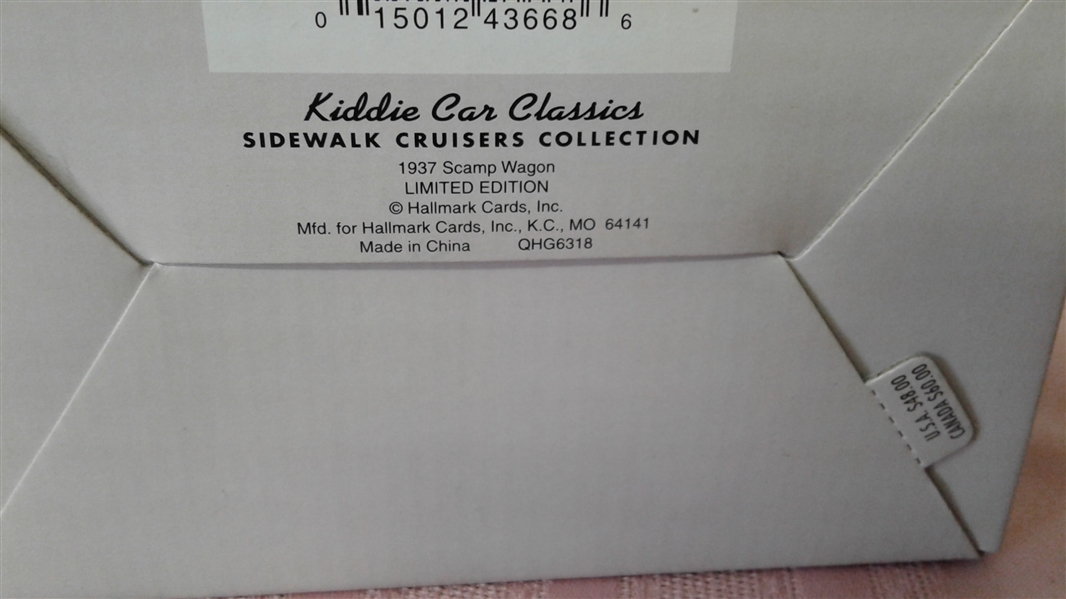 VINTAGE HALLMARK KIDDIE CAR CLASSICS 1937 SCAMP WAGON