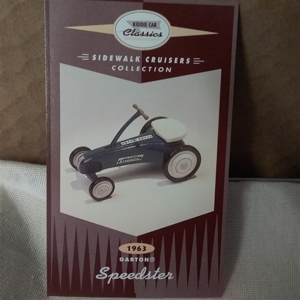 VINTAGE HALLMARK KIDDIE CAR CLASSICS 1963 GARTON SPEEDSTER