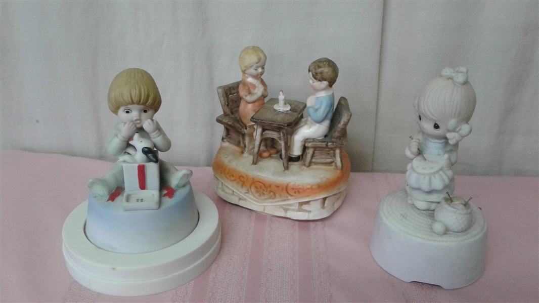 PRECIOUS MOMENTS AND 2 OTHER CHILDREN MUSIC BOXES