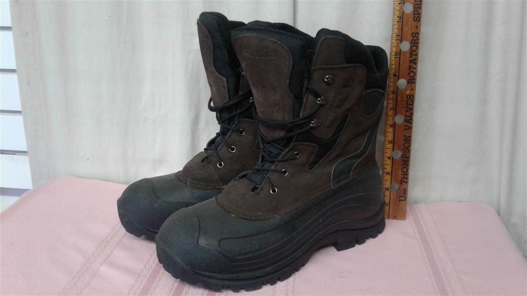 4 PAIR OF MEN'S BOOTS- KAMIK KEEN BAFFIN & GORE-TEX