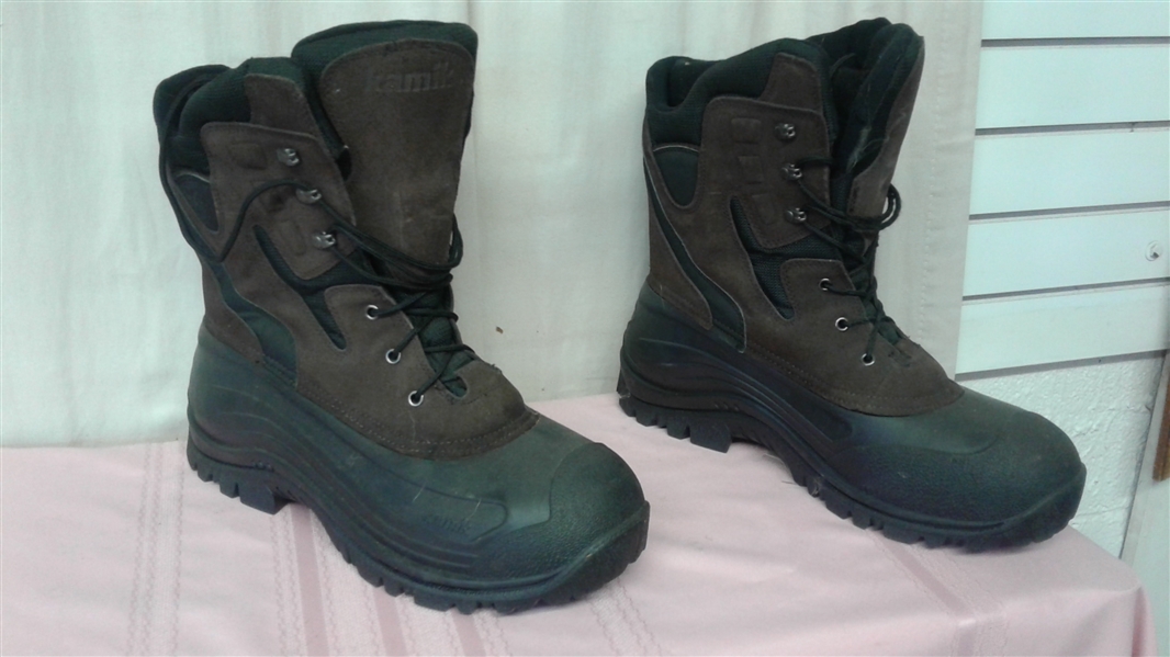 4 PAIR OF MEN'S BOOTS- KAMIK KEEN BAFFIN & GORE-TEX