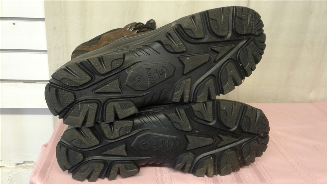 4 PAIR OF MEN'S BOOTS- KAMIK KEEN BAFFIN & GORE-TEX