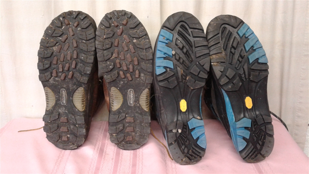 4 PAIR OF MEN'S BOOTS- KAMIK KEEN BAFFIN & GORE-TEX