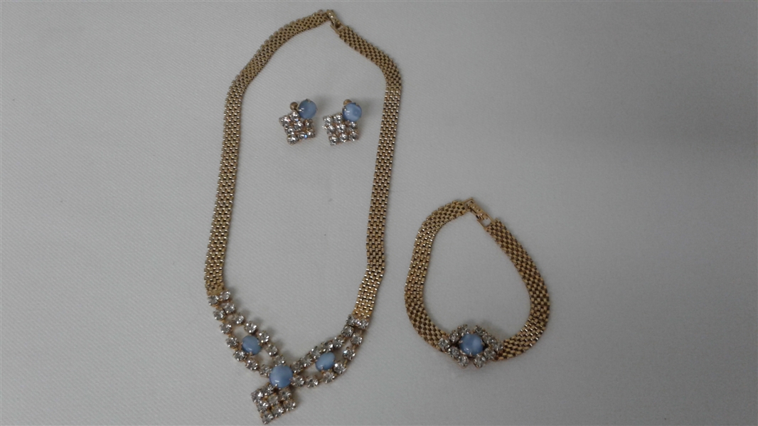 925 STERLING MATCHING NECKLACE, BRACELET, AND EARRING SETS