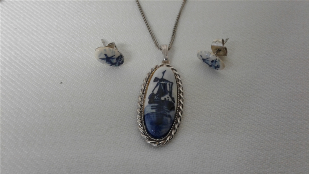 BLUE WILLOW, SILVER, AND FASHION JEWELRY