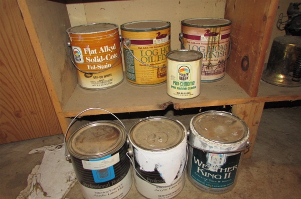 ASSORTED PAINT & LOG HOME OIL FINISH