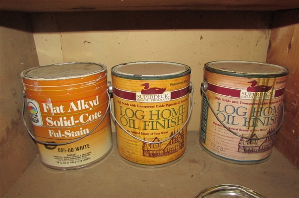 ASSORTED PAINT & LOG HOME OIL FINISH