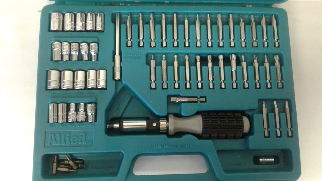 ALLIED 58 PC RATCHET TYPE DRIVER POWER BIT SET