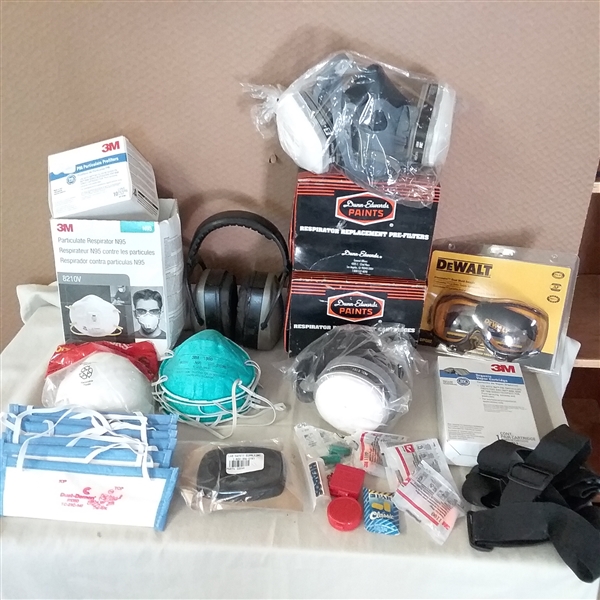 RESPIRATORS, MASKS, EAR PLUGS, SAFETY GOGGLES & MORE