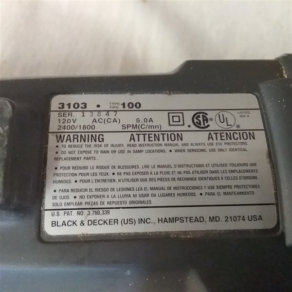BLACK & DECKER PROFESSIONAL RECIPROCATING SAW