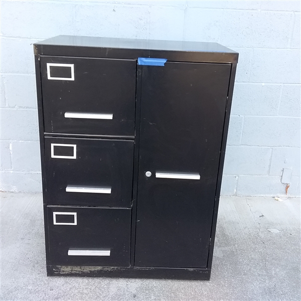 FILE CABINET WITH SIDE CLOSET