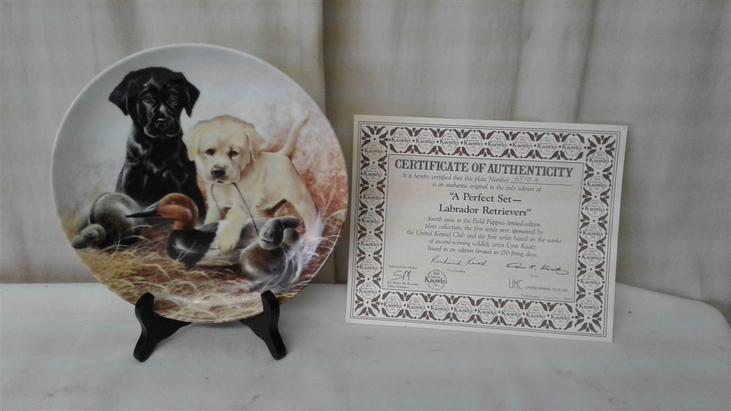 VINTAKE NUMBERED COLLECTIBLE DOG PLATES 