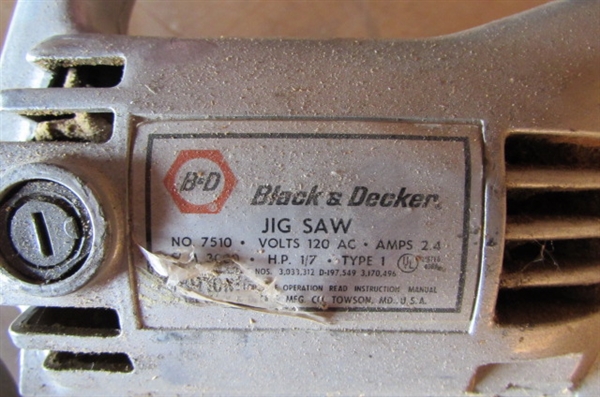 DORMEYER 1/2 ELECTRIC DRILL & BLACK & DECKER JIG SAW