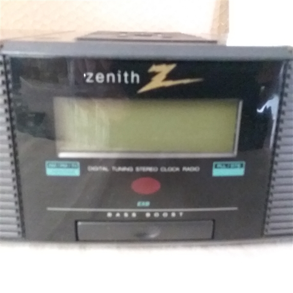 ZENITH DIGITAL STEREO CLOCK RADIO WITH TV/WEATHER BAND