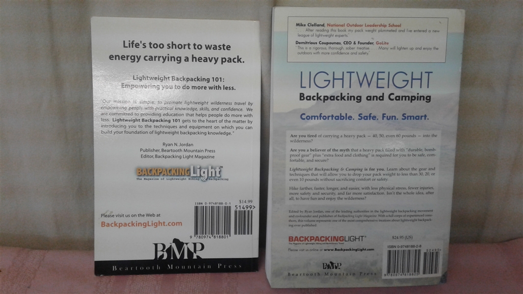 LIGHTWEIGHT BACKPACKING BOOKS