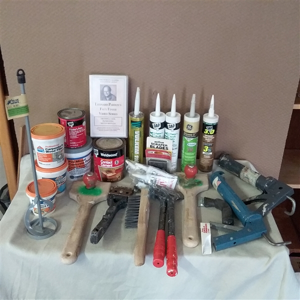 PAINT SCRAPERS, CAULKING GUNS, CAULK, WOOD FILLER & MORE